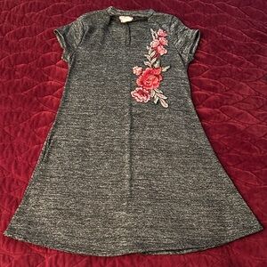 Chic Floral Embroidered Kids Dress
